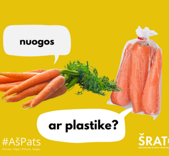 Morkos plastike: perteklinis pakavimas ar maisto švaistymo prevencija?